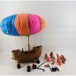 VTG 80 Teddy Ruxpin Airship Playset 9 Figures Worlds of Wonder Ship Parts Repair